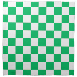 Classic green checkered  cloth napkin