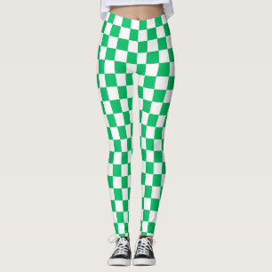 Classic green checkered leggings