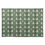 Classic Green Christmas Tree Pattern Holiday Cloth Placemat