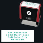 Classic Green Custom Text Christmas Holiday Self-inking Stamp<br><div class="desc">***this design is part of a christmas holiday collection*** Step into a world of timeless sophistication with my "Enchanting Classic Elegance" Christmas Holiday Collection. Immerse yourself in the rich, dark emerald greens and complementing subtle green and yellow hues reminiscent of leaves, holly, and pine, perfectly complemented by the allure of...</div>