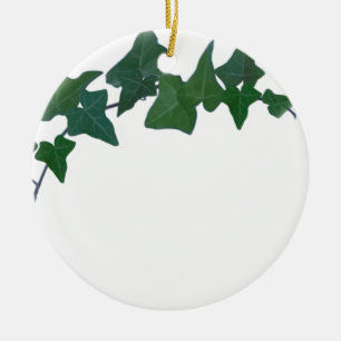 Classic Green English Ivy Ceramic Ornament