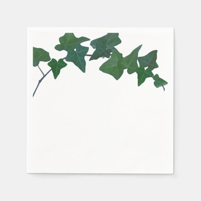 Classic Green English Ivy Napkins (Front)