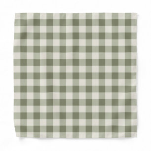 Classic Green Farmhouse Gingham Style Bandana