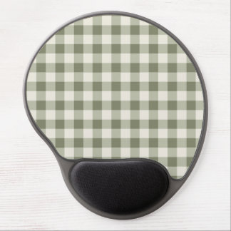 Classic Green Farmhouse Gingham Style Gel Mouse Pad