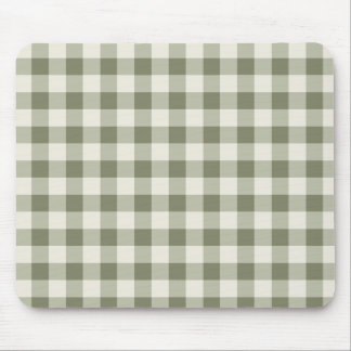 Classic Green Farmhouse Gingham Style Mouse Pad