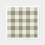 Classic Green Farmhouse Gingham Style Napkins
