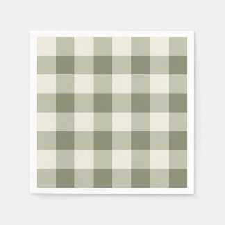 Classic Green Farmhouse Gingham Style Napkins