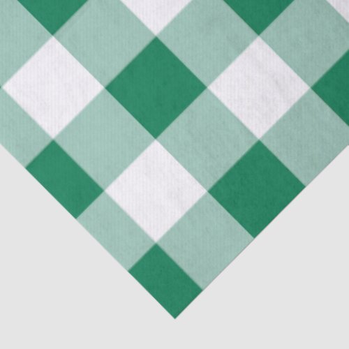 Classic Green Gingham Seamless Pattern Tissue Paper