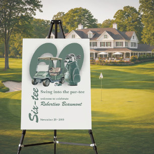 Classic Green Golf Bag Clubs 60th Birthday Foam Board