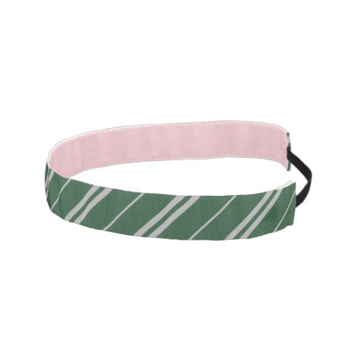 Classic Green Grey School Stripes Vector Art Athletic Headband