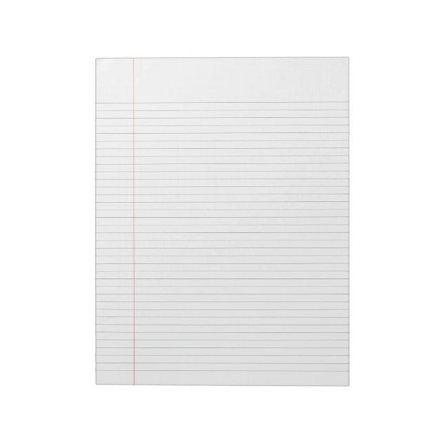 Classic Green Line College Rule  Notepad (Rotated)