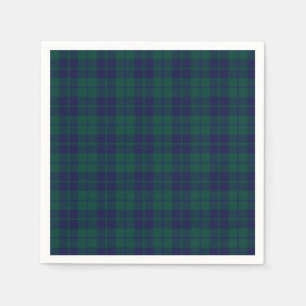 Classic Green Navy Tartan Plaid Pattern Napkins