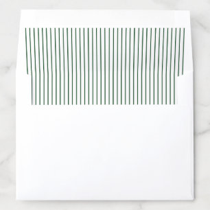 Classic Green Pinstripes on White Envelope Liner