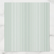 Classic Green Pinstripes on White