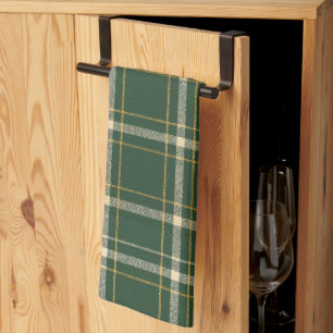 Classic Green Plaid Christmas Kitchen Towel