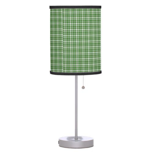 Classic Green Plaid Pattern Table Lamp