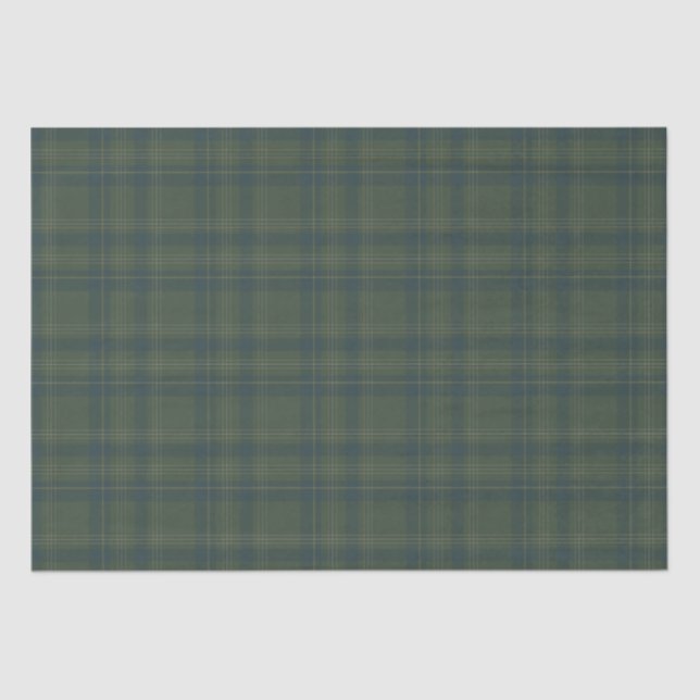 Classic Green Plaid  | Rustic Christmas Tissue Paper (Front)