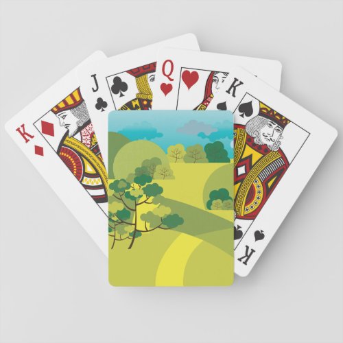 Classic green playing cards