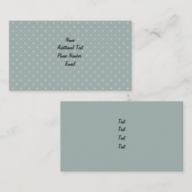 Classic Green Polka Dot  Business Card (Front/Back)