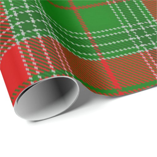 Classic Green Red Gingham Buffalo Plaid Farmhouse Wrapping Paper