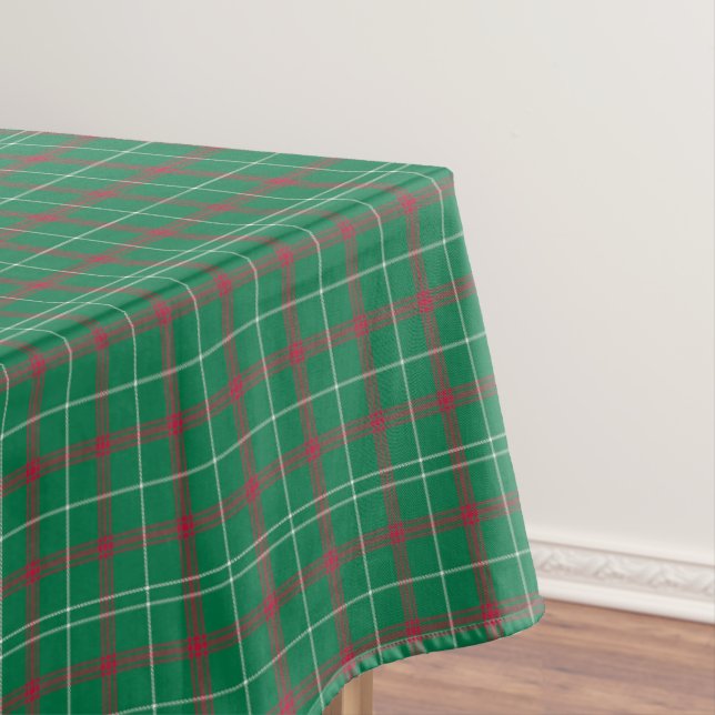 Classic Green Red Plaid  Tablecloth (In Situ)