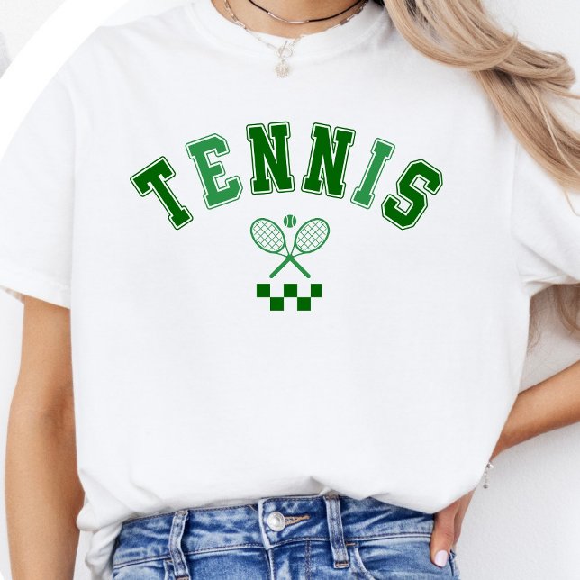 Classic Green Tennis Shirt - Vintage Font (Creator Uploaded)