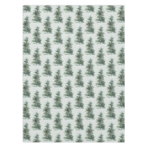 Classic Green Watercolor Pine Tree