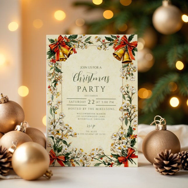 Classic Greenery Christmas Invitation (Creator Uploaded)