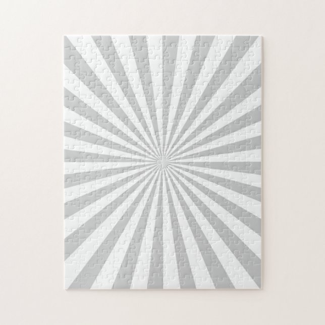 Classic Grey Burst Spinning Wheel Customize This! Jigsaw Puzzle (Vertical)