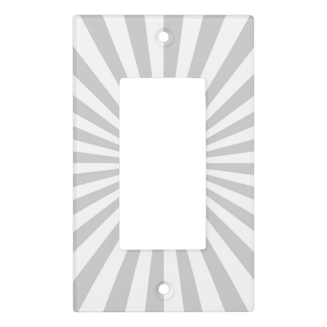 Classic Grey Burst Spinning Wheel Customize This! Light Switch Cover (Front)