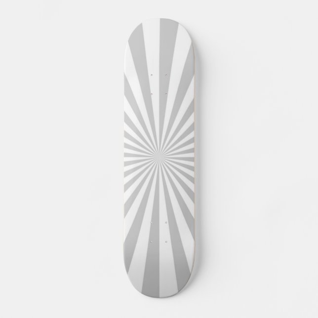 Classic Grey Burst Spinning Wheel Customize This! Skateboard Deck (Front)
