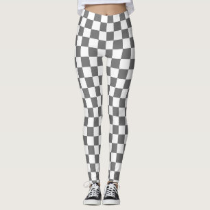 Classic grey checkerboard leggings