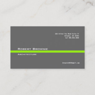 Classic Grey Green Line Business Card
