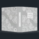 Classic Grey   White Lace Wedding Planner  3 Ring Binder<br><div class="desc">This elegant wedding binder features a classic grey and white lace background. On the front you will find space for you to customize it with your own name and date. It makes a wonderful gift for the new bride-to-be for all the wedding details, style inspiration, contracts, etc. It would also...</div>