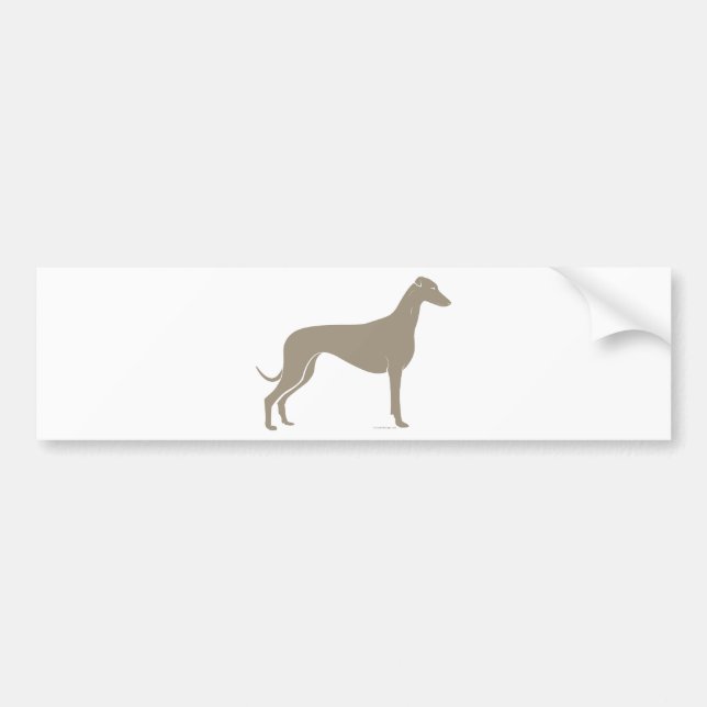Classic Greyhound Silhouette Bumper Sticker (Front)