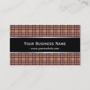 Classic Grid Patterns Black Belt Business Card
