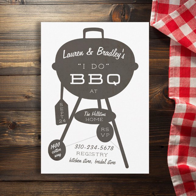 Classic Grill I Do BBQ Engagement Party Invitation (Creator Uploaded)