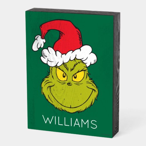 Classic Grinch  Add Your Familys Name Wooden Box Sign