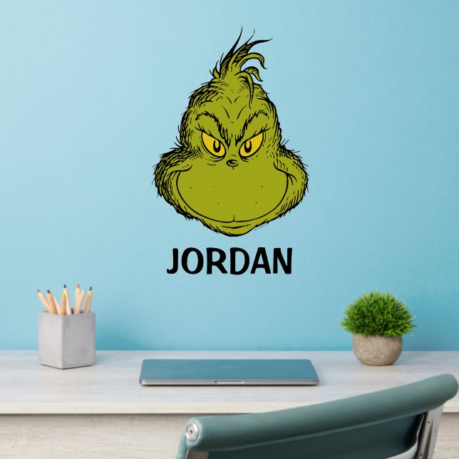 Classic Grinch | Add Your Name Wall Decal | Zazzle