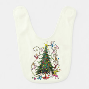 Classic Grinch Christmas Tree Baby Bib
