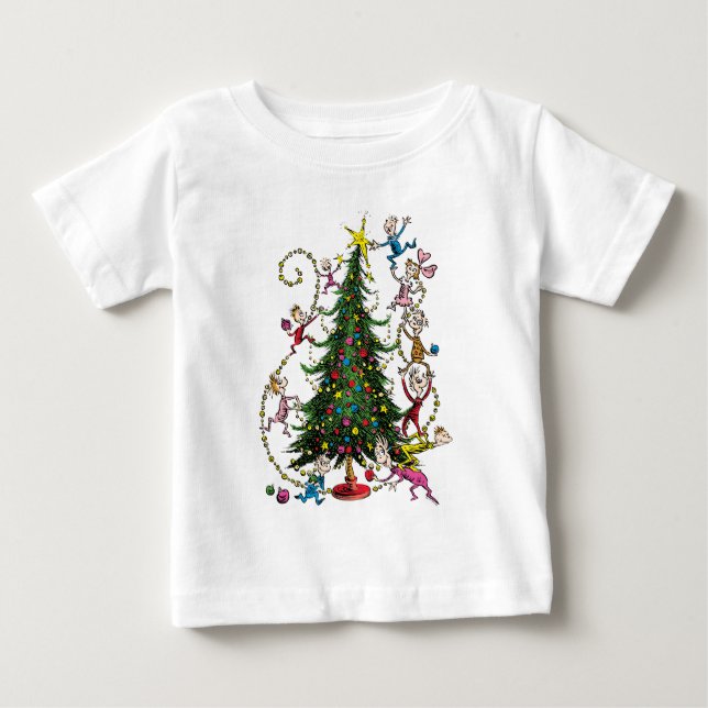 Classic Grinch | Christmas Tree Baby T-Shirt (Front)