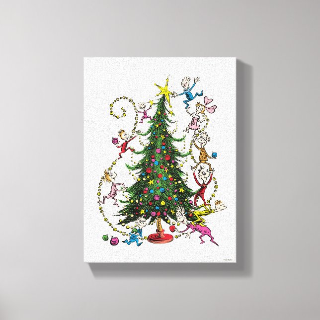 Classic Grinch | Christmas Tree Canvas Print (Front)