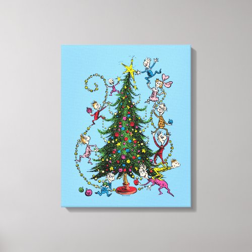 Classic Grinch  Christmas Tree Canvas Print