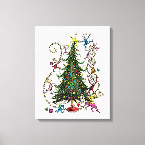 Classic Grinch  Christmas Tree Canvas Print