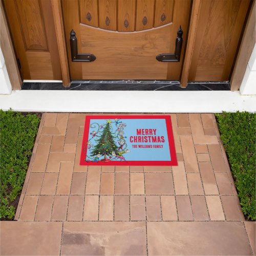 Classic Grinch  Christmas Tree Doormat