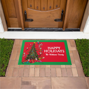 Classic Grinch   Christmas Tree Doormat