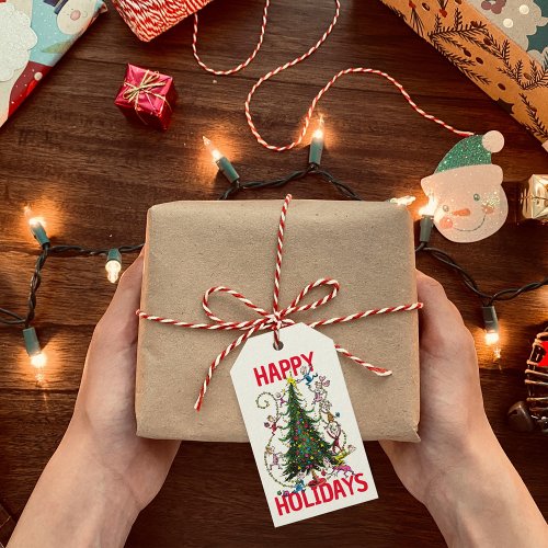 Classic Grinch  Christmas Tree Gift Tags