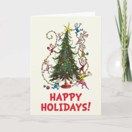 Classic Grinch  Christmas Tree Holiday Card