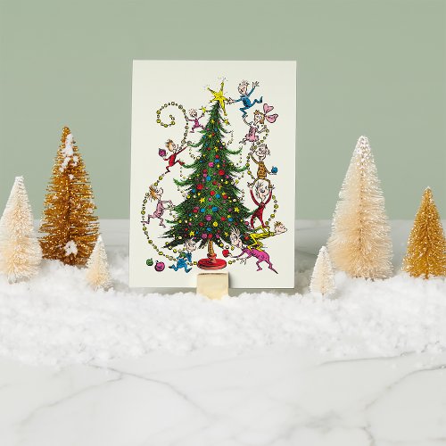 Classic Grinch  Christmas Tree Holiday Card