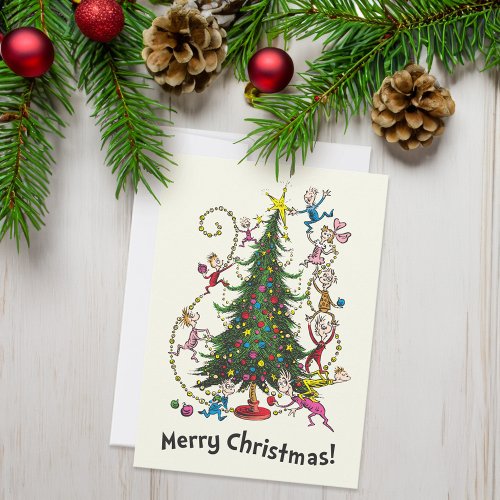 Classic Grinch  Christmas Tree Holiday Card